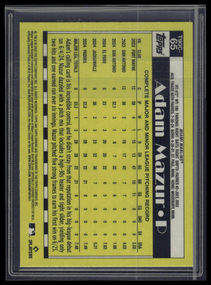2025 Topps Adam Mazur 1990 Topps Baseball 35th Anniversary Chrome (Series One)
