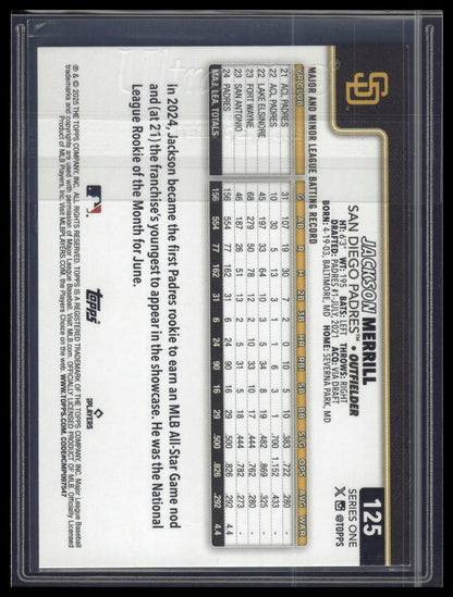2025 Topps #125 Jackson Merrill Sandglitter