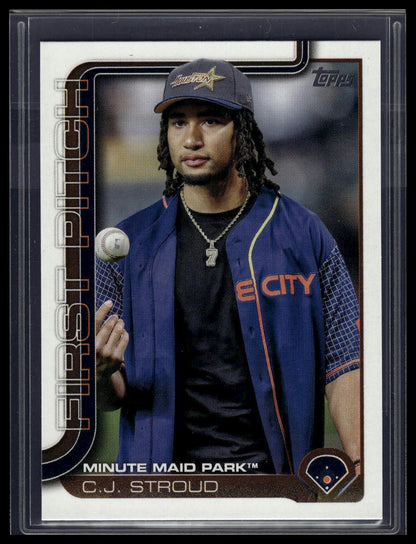 2025 Topps Series 1 #FP-10 C.J. Stroud First Pitch (Series One)