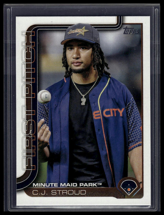 2025 Topps Series 1 #FP-10 C.J. Stroud First Pitch (Series One)