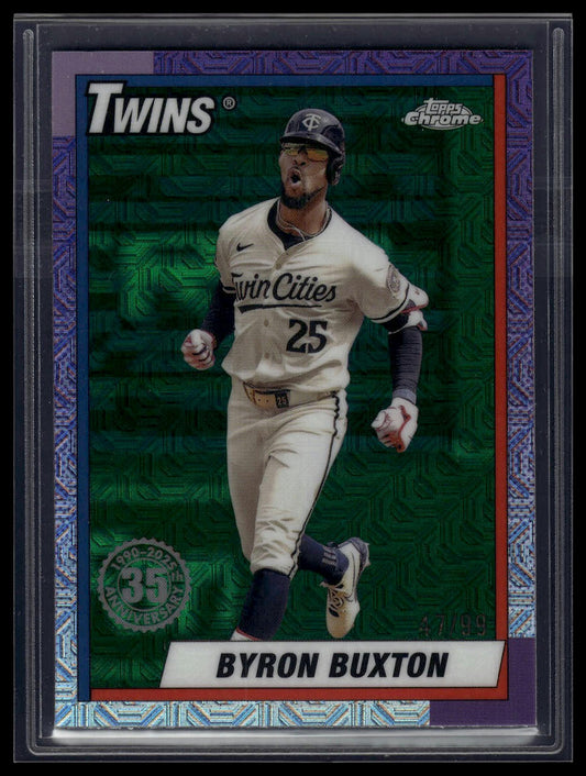 2025 Topps Byron Buxton 1990 Topps Baseball 35th Anniversary Chrome