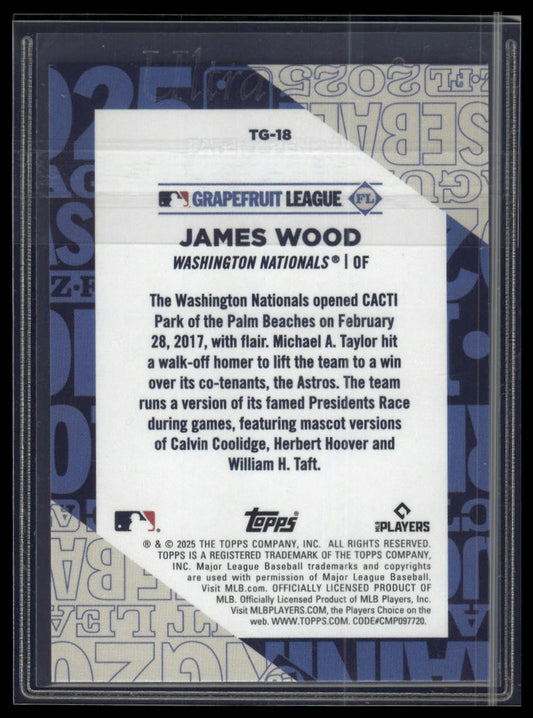 2025 Topps Series 1 #TG-18 James Wood Training Grounds