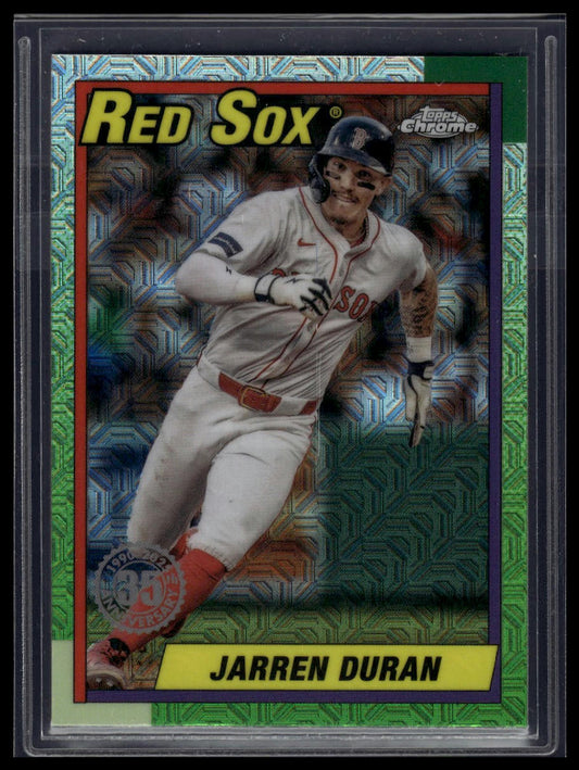 2025 Topps Series 1 Jarren Duran 1990 Topps Baseball 35th Anniversary Chrome
