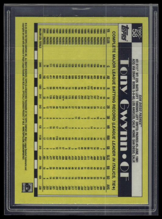 2025 Topps Tony Gwynn 1990 Topps Baseball 35th Anniversary Chrome
