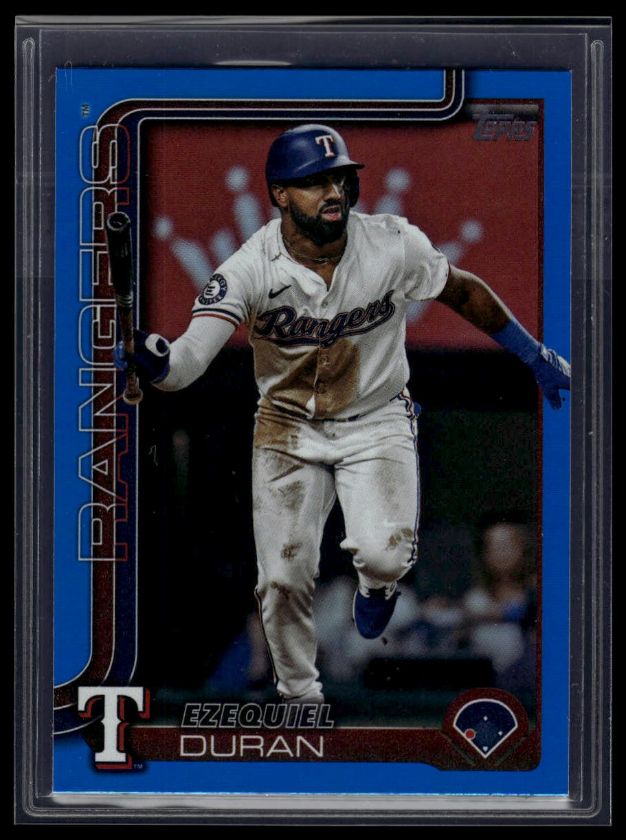 2025 Topps #589 Ezequiel Duran Blue Rainbow Foil #/150