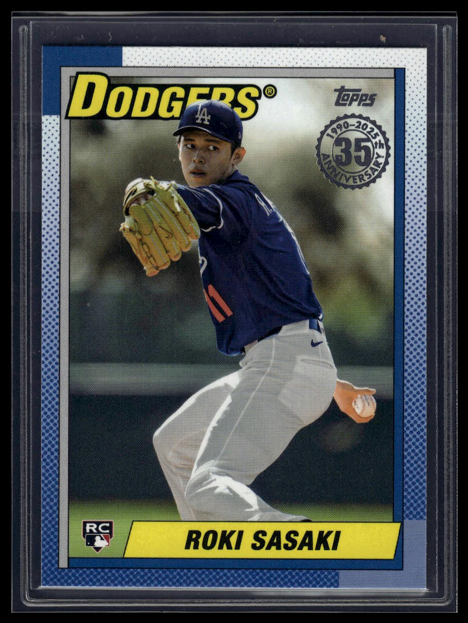 2025 Topps Series 1 Roki Sasaki 1990 Topps Baseball 35th Anniversary
