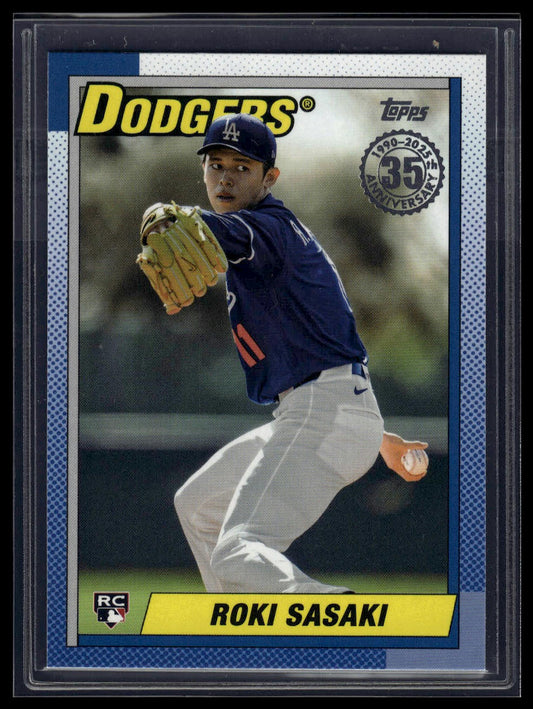 2025 Topps Series 1 Roki Sasaki 1990 Topps Baseball 35th Anniversary