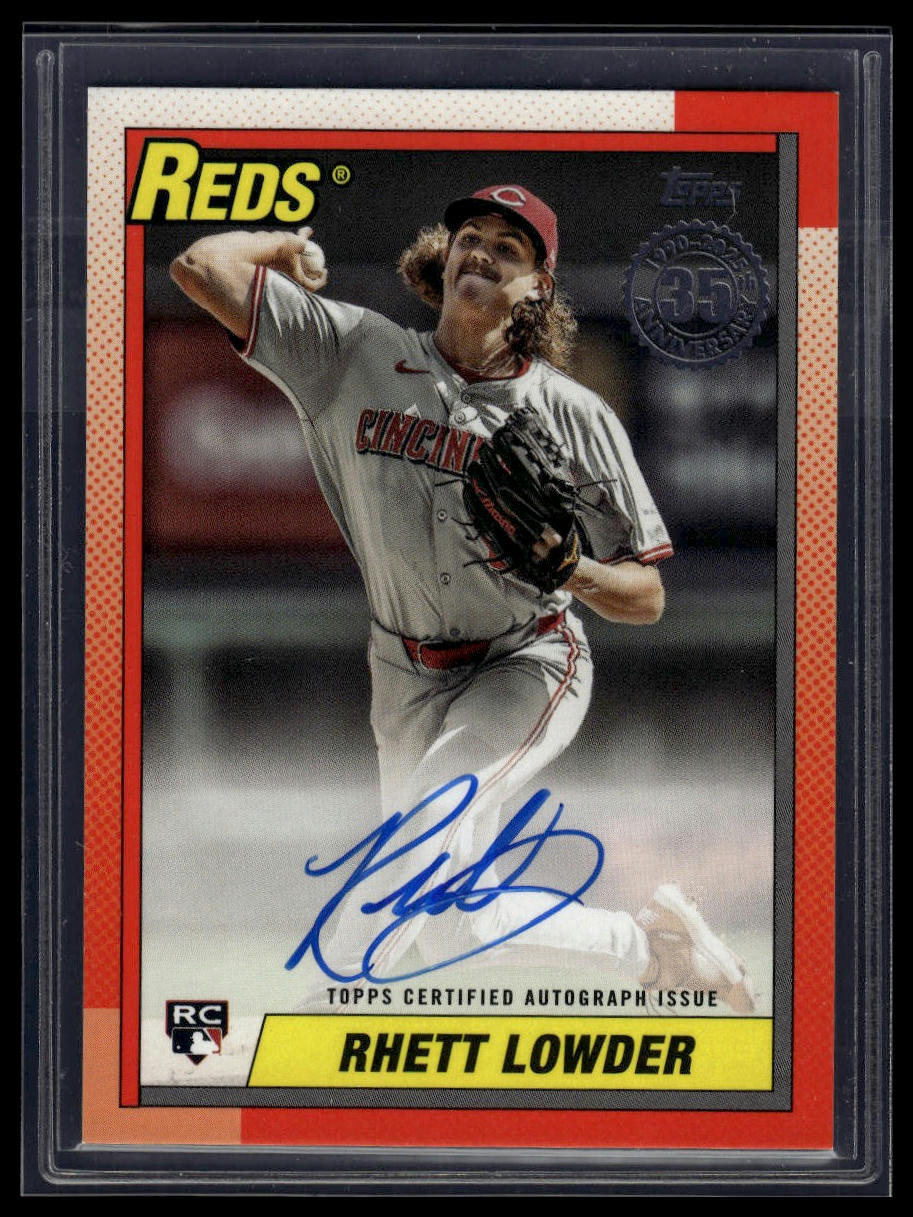 2025 Topps Series 1 Rhett Lowder 1990 Topps Baseball 35th Anniversary Auto