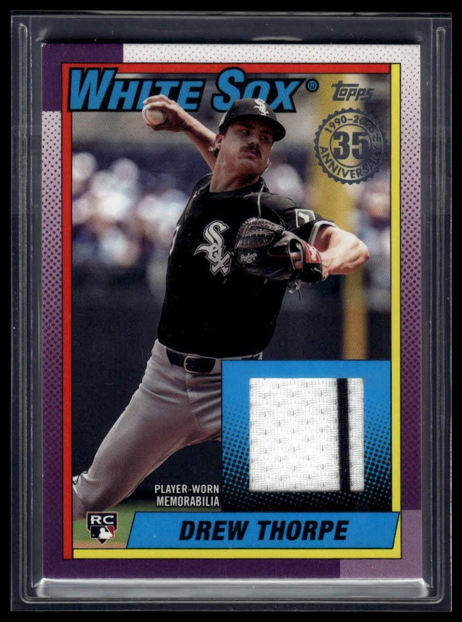2025 Topps Drew Thorpe 1990 Topps Baseball 35th Anniversary Relics