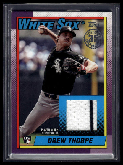 2025 Topps Drew Thorpe 1990 Topps Baseball 35th Anniversary Relics
