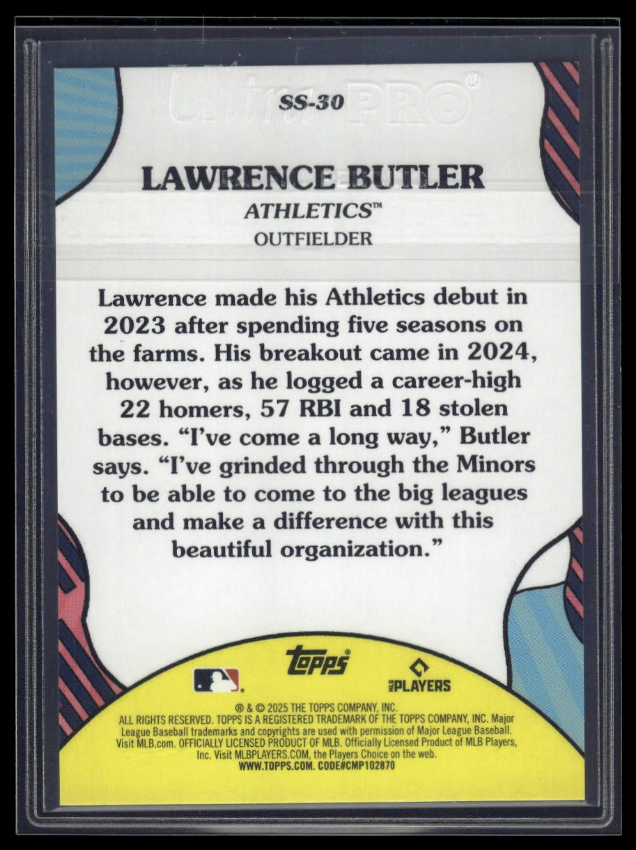2025 Topps #SS-30 Lawrence Butler Summer Superstars Blue #/150