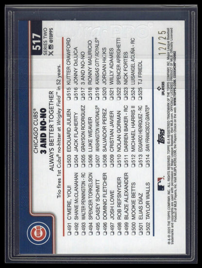 2025 Topps  3 and No-No: Always Better Together Memorial Day Camo #/25