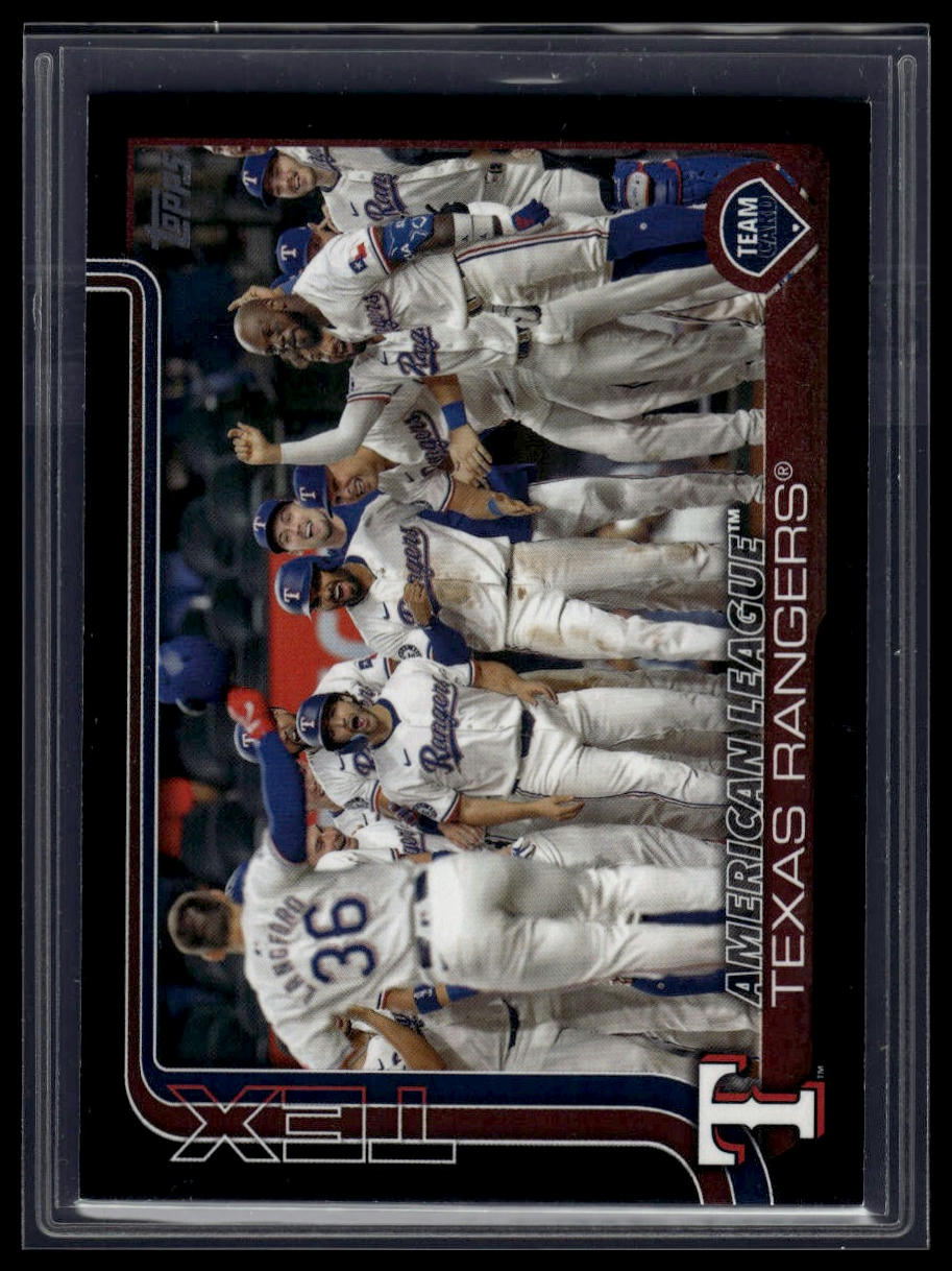 2025 Topps Series 1 #593 Texas Rangers Back /74