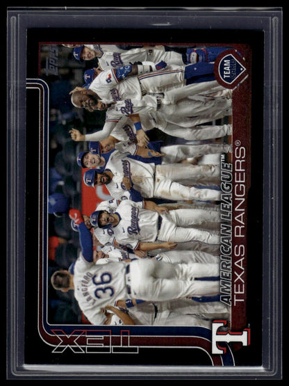 2025 Topps Series 1 #593 Texas Rangers Back /74