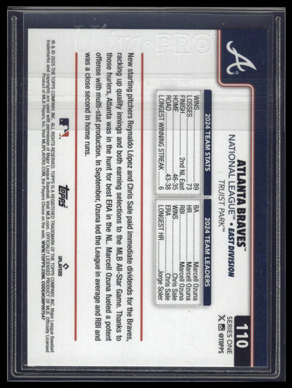 2025 Topps Series 1 #110 Atlanta Braves