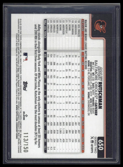 2025 Topps Baltimore Orioles #BAL-15 Adley Rutschman Blue /150