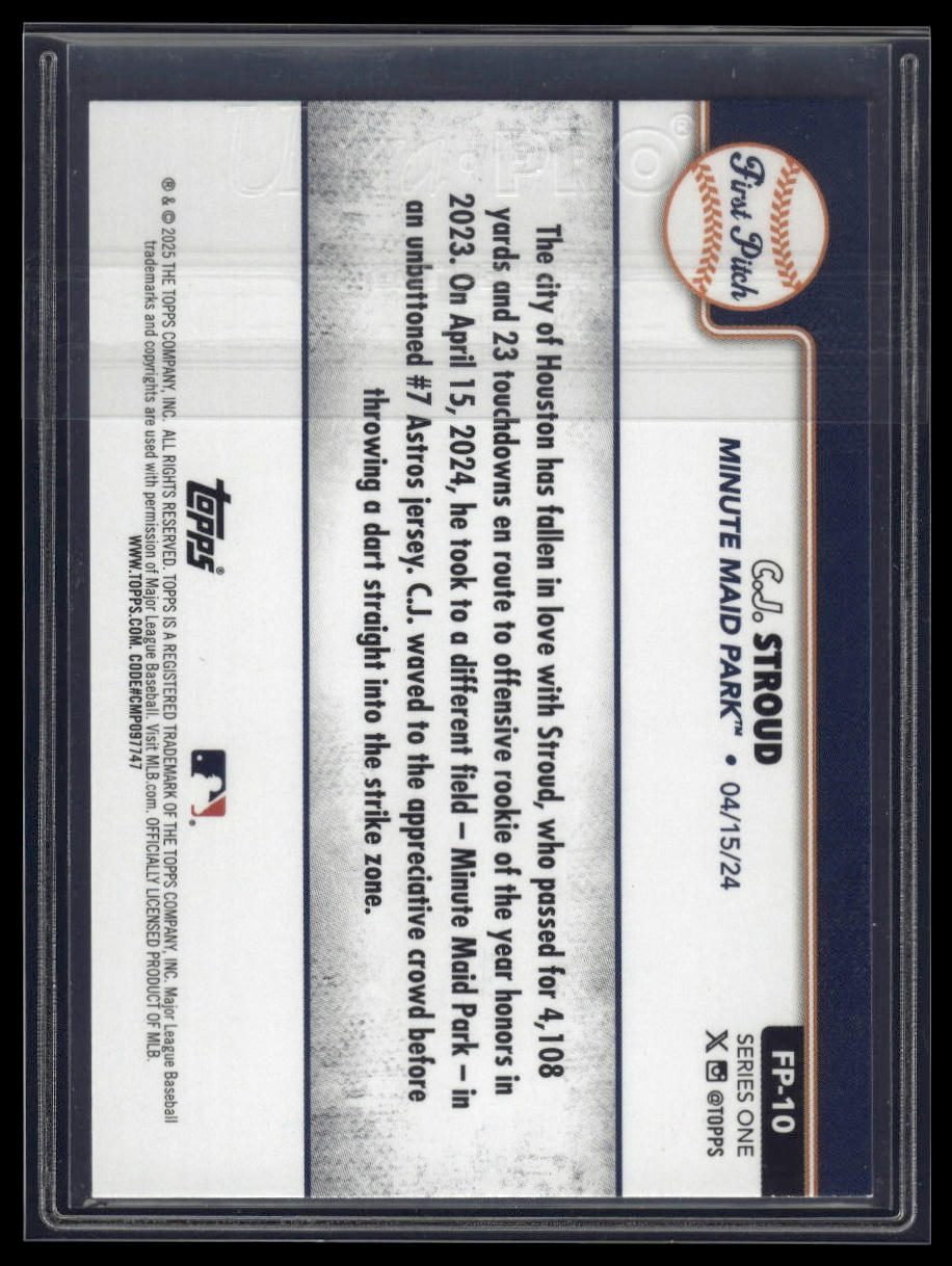 2025 Topps #FP-10 C.J. Stroud First Pitch (Series One)