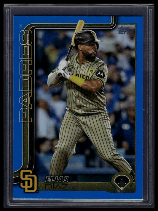 2025 Topps #501 Elias Díaz Blue Rainbow Foil #/150