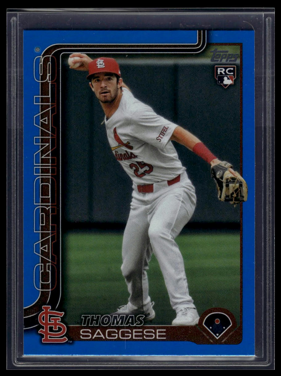 2025 Topps St. Louis Cardinals #STL-12 Thomas Saggese Blue /150
