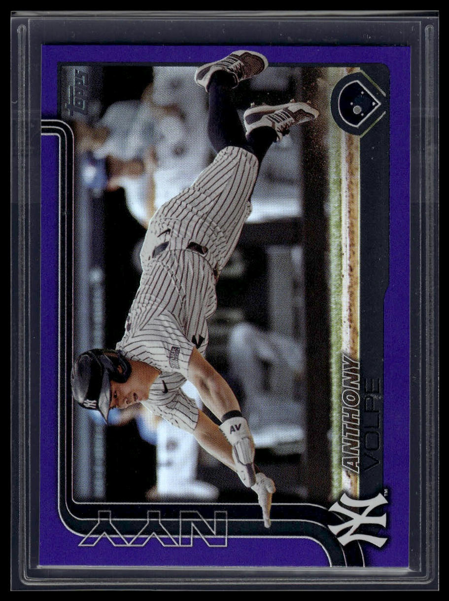 2025 Topps #35 Anthony Volpe Purple Rainbow Foil #/250