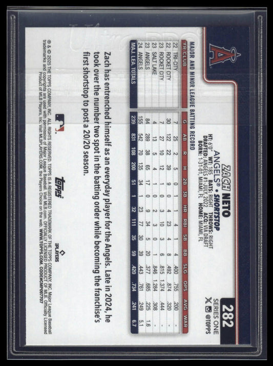 2025 Topps #282 Zach Neto Team Color Border
