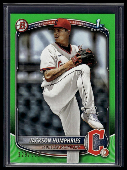 2025 Bowman #BP-11 Jackson Humphries Prospects Neon Green #/399