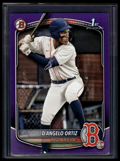 2025 Bowman #BP-61 D'Angelo Ortiz Prospects Purple #/250