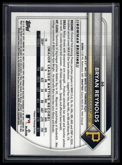 2025 Bowman #66 Bryan Reynolds Purple #/250