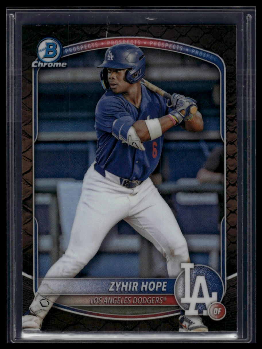 2025 Bowman #BCP-2 Zyhir Hope Chrome Prospects Reptilian Refractor