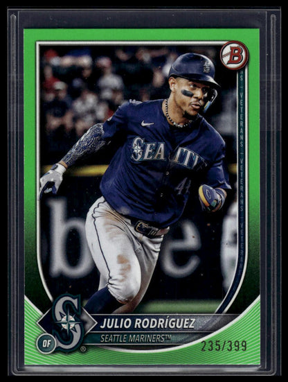 2025 Bowman #79 Julio Rodríguez Neon Green #/399