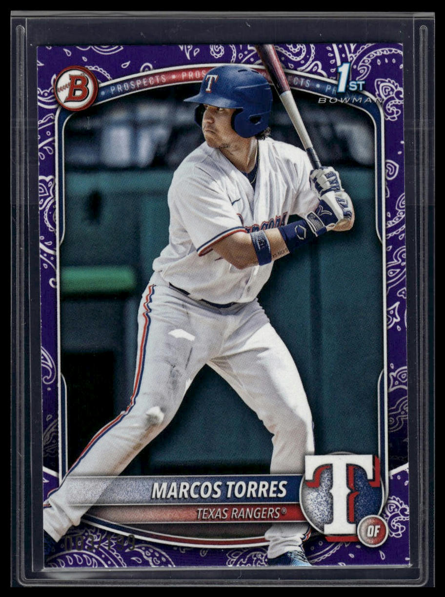 2025 Bowman #BP-94 Marcos Torres Prospects Purple Pattern #/199