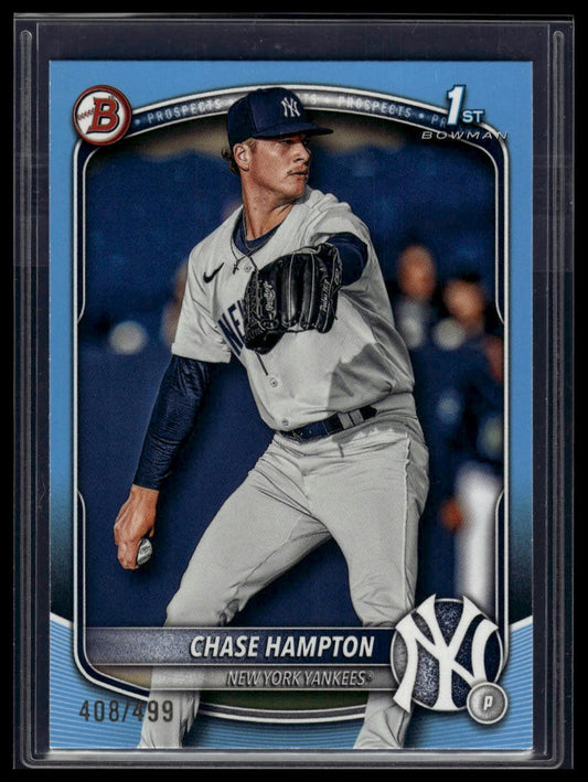 2025 Bowman #BP-57 Chase Hampton Prospects Sky Blue #/499