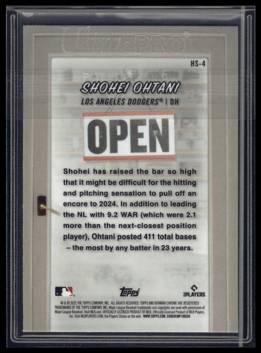 2025 Bowman #HS-4 Shohei Ohtani Hobby Stars