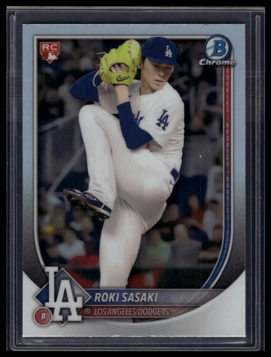 2025 Bowman #12 Roki Sasaki Bowman Chrome Red Rookie Logo