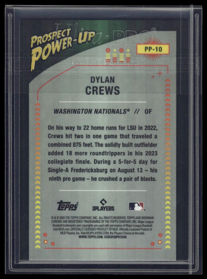 2024 Bowman #PP-10 Dylan Crews Prospect Power-Up