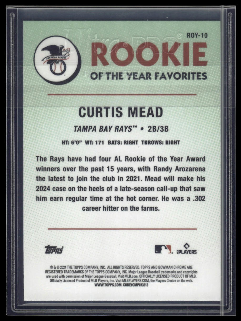 2024 Bowman #ROY-10 Curtis Mead Rookie of the Year Favorites