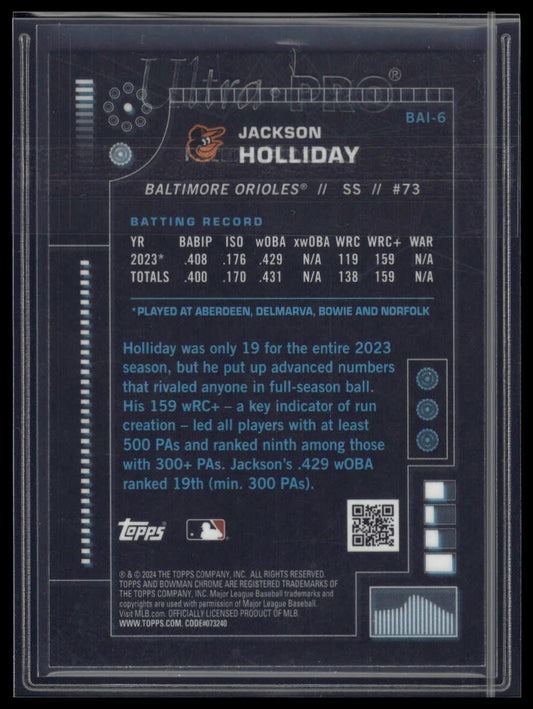 2024 Bowman #BAI-6 Jackson Holliday Bowman A.I.