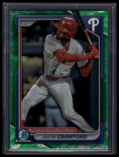 2024 Bowman #BCP-17 Justin Crawford Chrome Prospects Lunar Glow Refractors