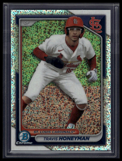 2024 Bowman #BCP-46 Travis Honeyman Chrome Prospects Speckle Refractors #/299
