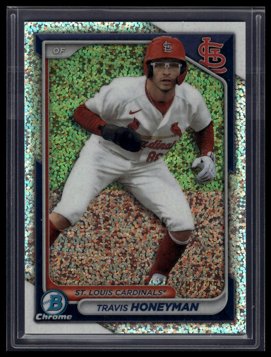 2024 Bowman #BCP-46 Travis Honeyman Chrome Prospects Speckle Refractors #/299