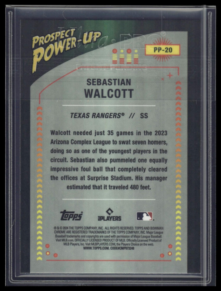 2024 Bowman #PP-20 Sebastian Walcott Prospect Power-Up