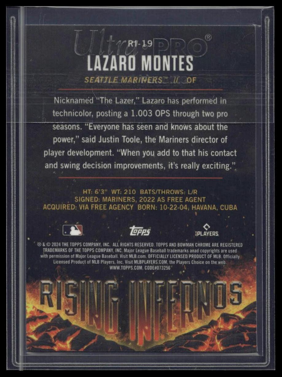 2024 Bowman #RI-19 Lazaro Montes Rising Infernos