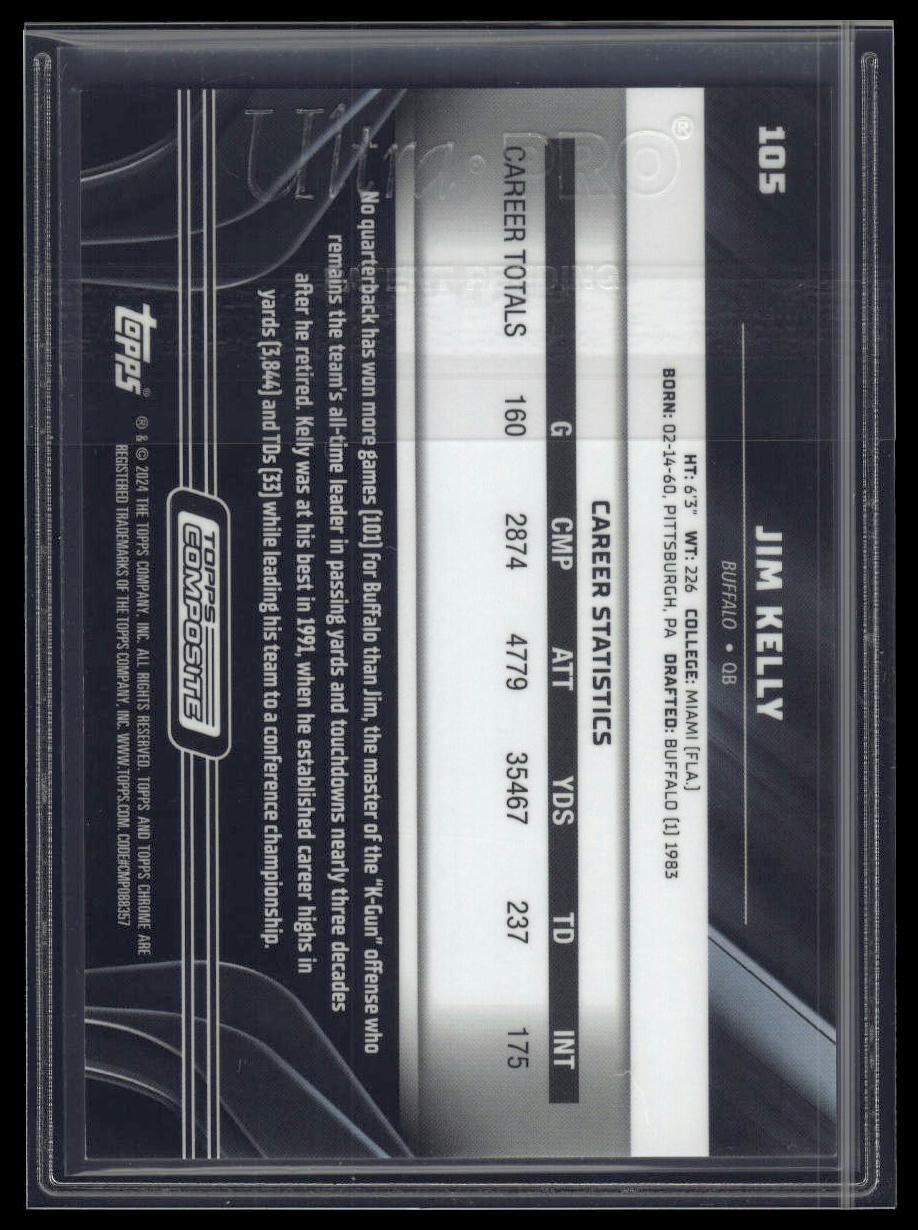 2023 Topps Composite #46 Jim Kelly Topps Chrome Geometric Gold #/50