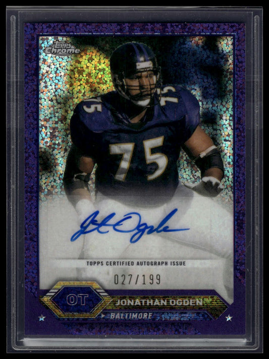 2023 Topps Composite Jonathan Ogden Topps Chrome Auto Purple Speckle /199