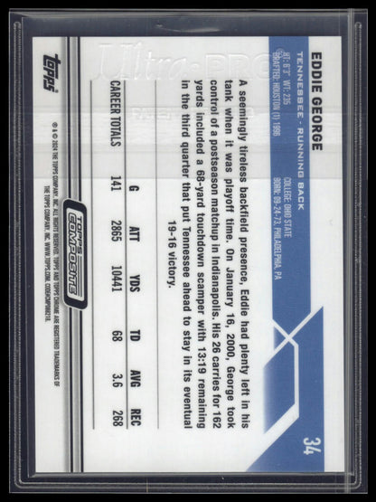 2023 Topps Composite #34 Eddie George Topps Chrome Green Refractor #/99