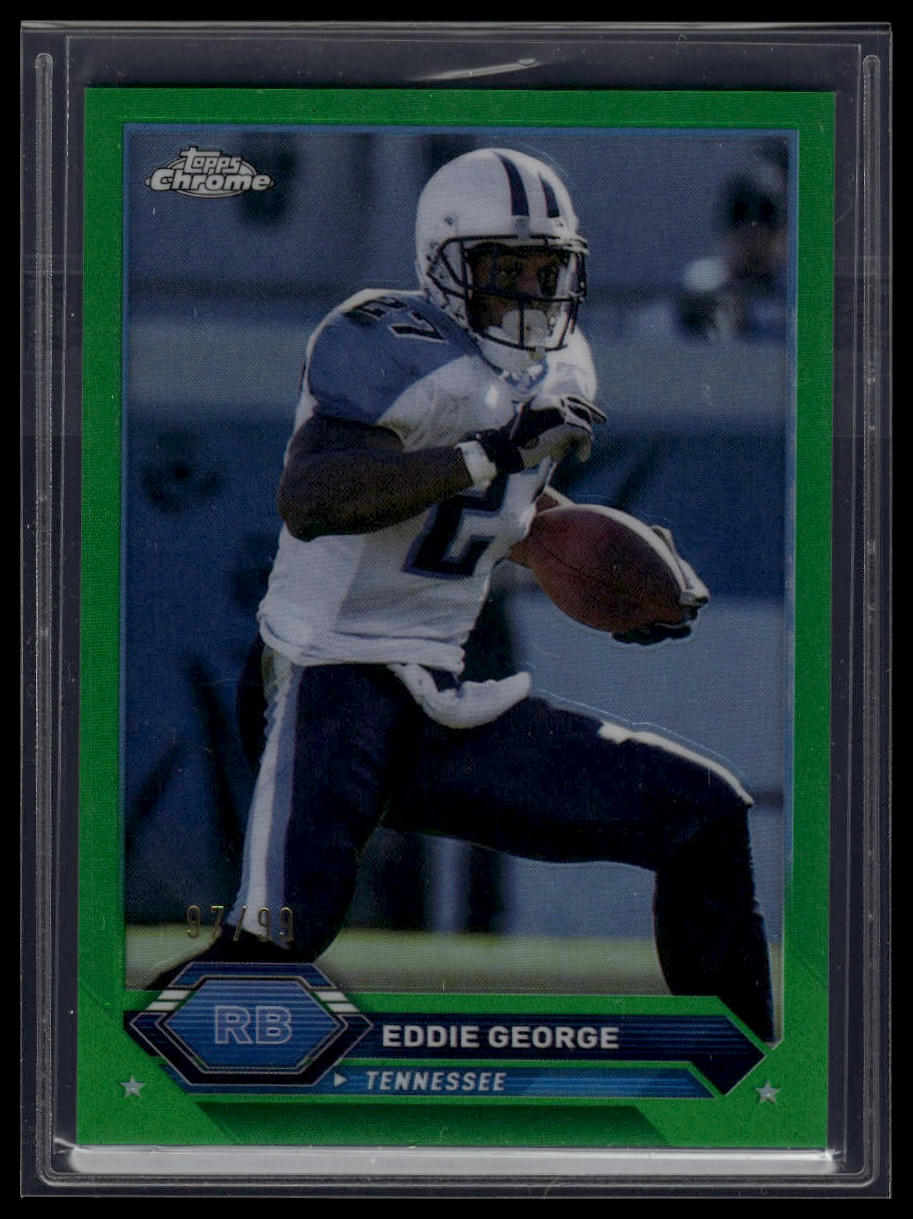 2023 Topps Composite #34 Eddie George Topps Chrome Green Refractor #/99