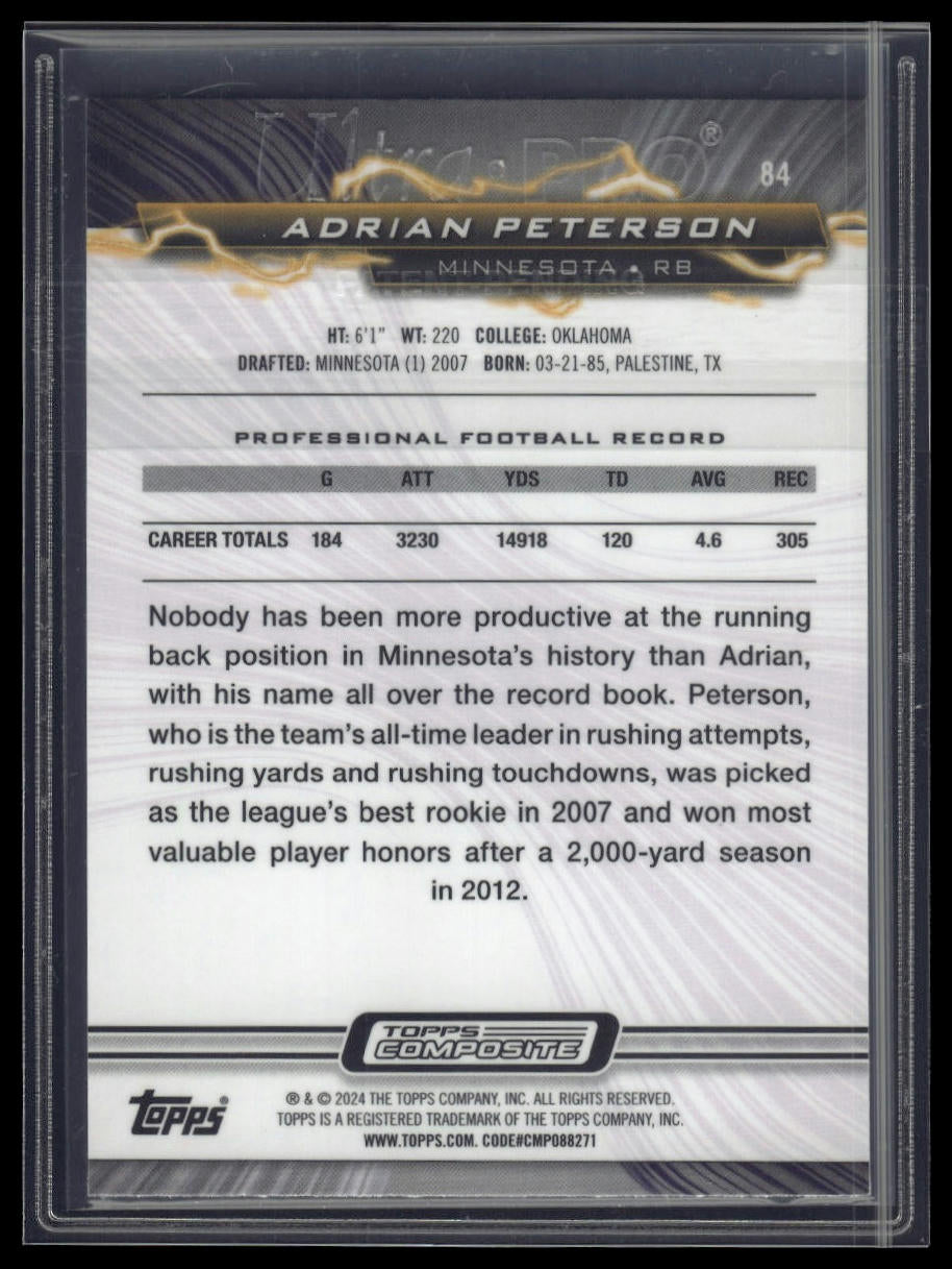 2023 Topps Composite #84 Adrian Peterson Resurgence High Voltage