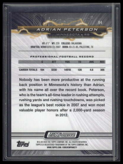 2023 Topps Composite #84 Adrian Peterson Resurgence High Voltage