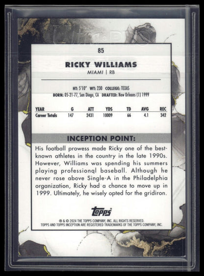 2024 Topps Inception #85 Ricky Williams Gold #/25