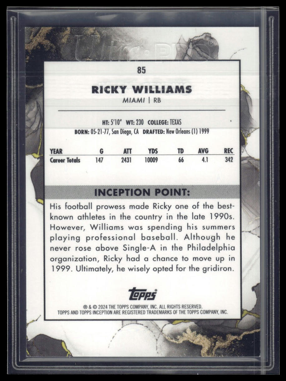2024 Topps Inception #85 Ricky Williams Blue #/10